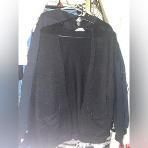 womens medium Black Open Front Cardigan
